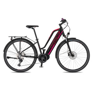 Dámsky trekingový elektrobicykel 4EVER Marianne Sport Trek - model 2021 čierna / ružová - 18"
