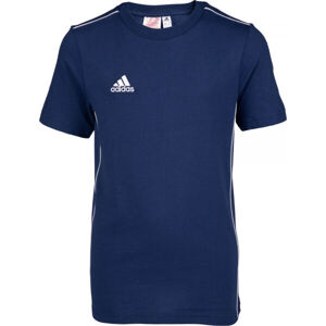 adidas CORE18 TEE Chlapčenské tričko, tmavo modrá, veľkosť 152
