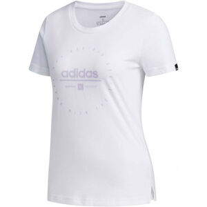 adidas W ADI CLOCK TEE Dámske tričko, biela, veľkosť S