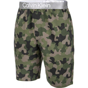 Calvin Klein SLEEP SHORT Pánske pyžamové kraťasy, khaki, veľkosť M