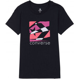 Converse WOMENS TORN CLASSIC TEE Dámske tričko, čierna, veľkosť S