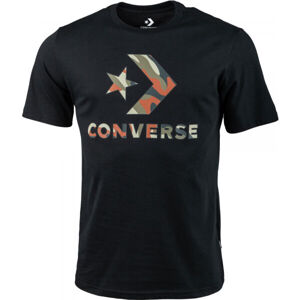 Converse CAMO FILL GRAPPHIC TEE Pánske tričko, čierna, veľkosť S
