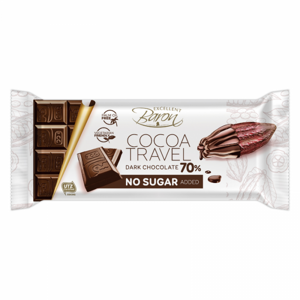 Baron Horká čokoláda bez pridaného cukru Cocoa travel 22 x 90 g