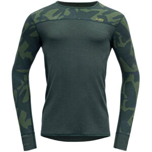 Devold KVITEGGA MAN SHIRT Pánske tričko s dlhým rukávom, tmavo zelená, veľkosť L