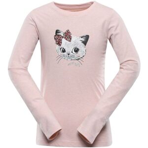 NAX DERANO Detské bavlnené tričko, ružová, veľkosť 104-110