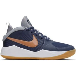 Nike TEAM HUSTLE D9 Detská basketbalová obuv, tmavo modrá, veľkosť 38