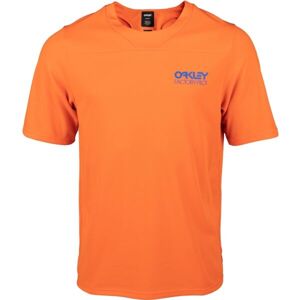 Oakley FACTORY PILOT LITE MTB Pánske cyklistické tričko, oranžová, veľkosť 2XL