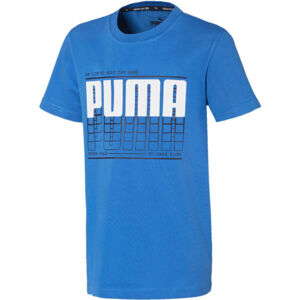 Puma ACTIVE SPORTS GRAPHIC TEE B Chlapčenské športové tričko, modrá, veľkosť 152
