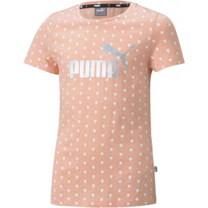 Puma ESS + DOTTED TEE G Dievčenské tričko, ružová, veľkosť 140