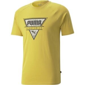 Puma SUMMER GRAPHIC TEE Pánske tričko, žltá, veľkosť XL