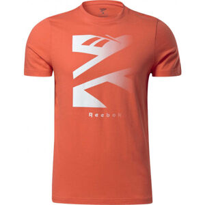 Reebok VECTOR FADE SHORT SLEEVE TEE Pánske tričko, červená, veľkosť XL
