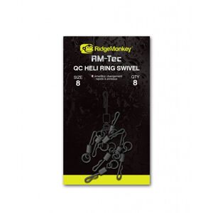 RidgeMonkey obratlík RM-Tec Quick Change Heli Ring Swivel Velikost 8 8ks