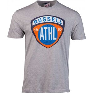 Russell Athletic SHIELD TEE Pánske tričko, sivá, veľkosť S