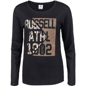 Russell Athletic L/S CREWNECK TEE SHIRT Dámske tričko, čierna, veľkosť XL