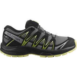 Salomon XA PRO 3D CSWP J Juniorská outdoorová obuv, tmavo sivá, veľkosť 38