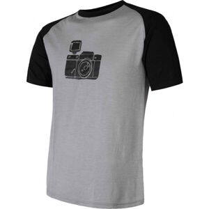 Sensor MERINO ACTIVE PT CAMERA Pánske funkčné tričko, sivá, veľkosť XXL
