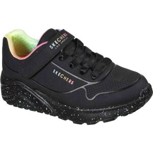 Skechers UNO LITE-RAINBOW SPECKS Dievčenská voľnočasová obuv, čierna, veľkosť 32