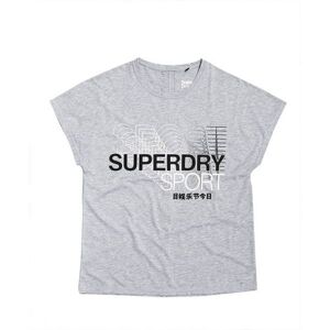 Superdry CORE SPLIT BACK TEE Dámske tričko, sivá, veľkosť 8