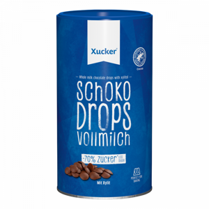 Xucker Whole milk chocolate drops 200 g